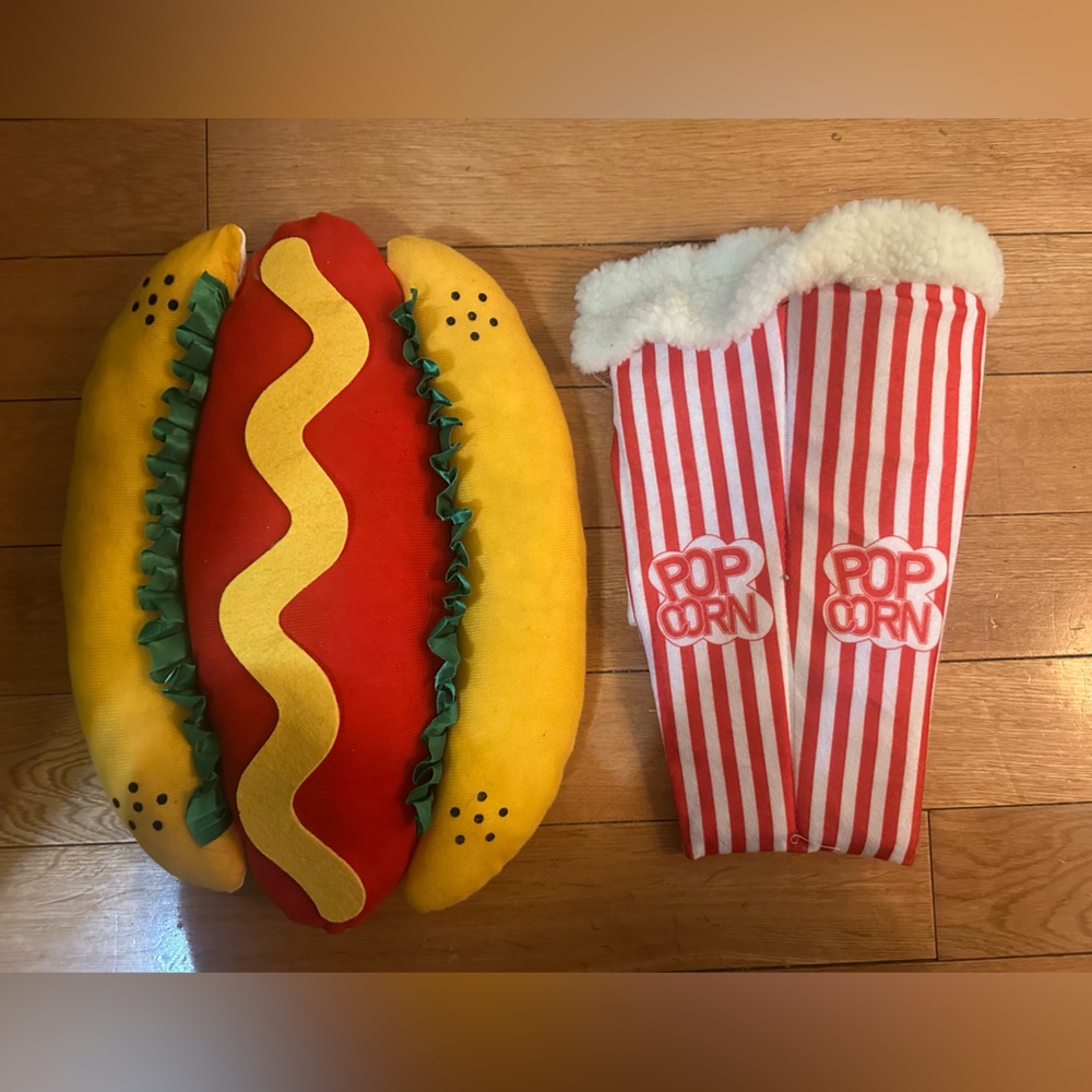 ❌💲1️⃣2️⃣Hot Dog and Popcorn pet Costume Set